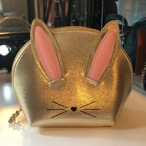 🐰 Cute Gold Makeup Bag 🐣